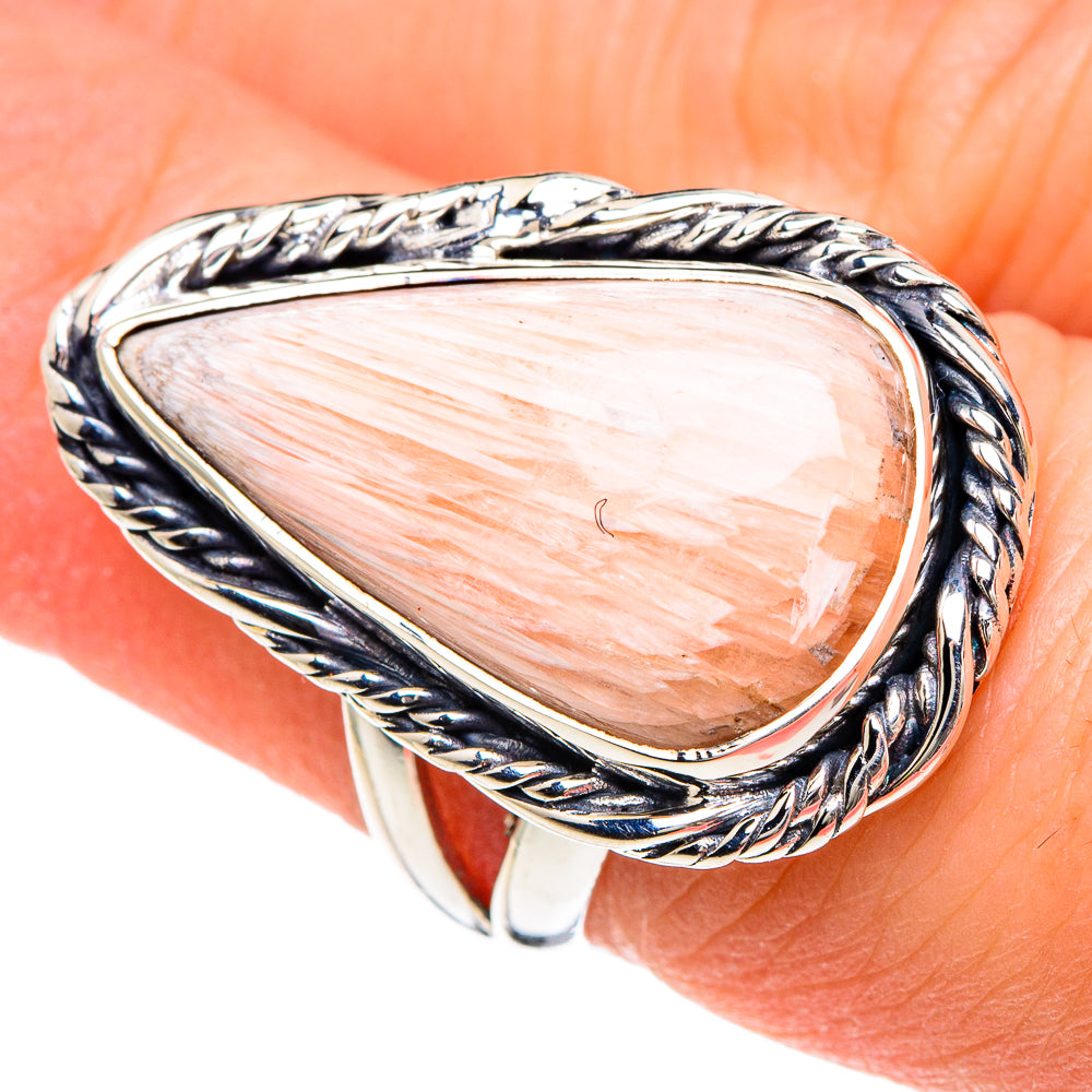 Scolecite Rings handcrafted by Ana Silver Co - RING92183