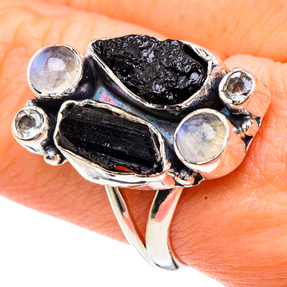 Black Tourmaline Rings handcrafted by Ana Silver Co - RING92190