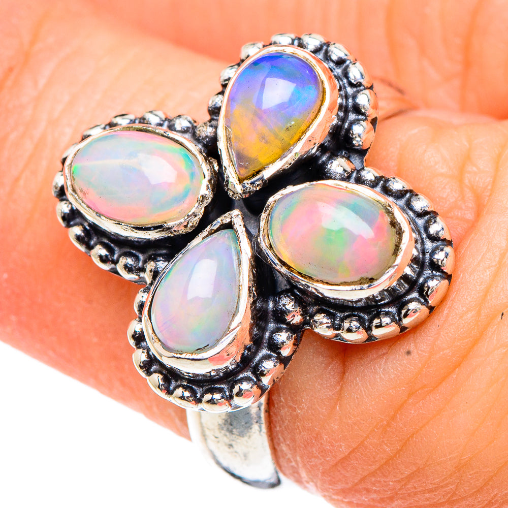 Ethiopian Opal Rings handcrafted by Ana Silver Co - RING92193