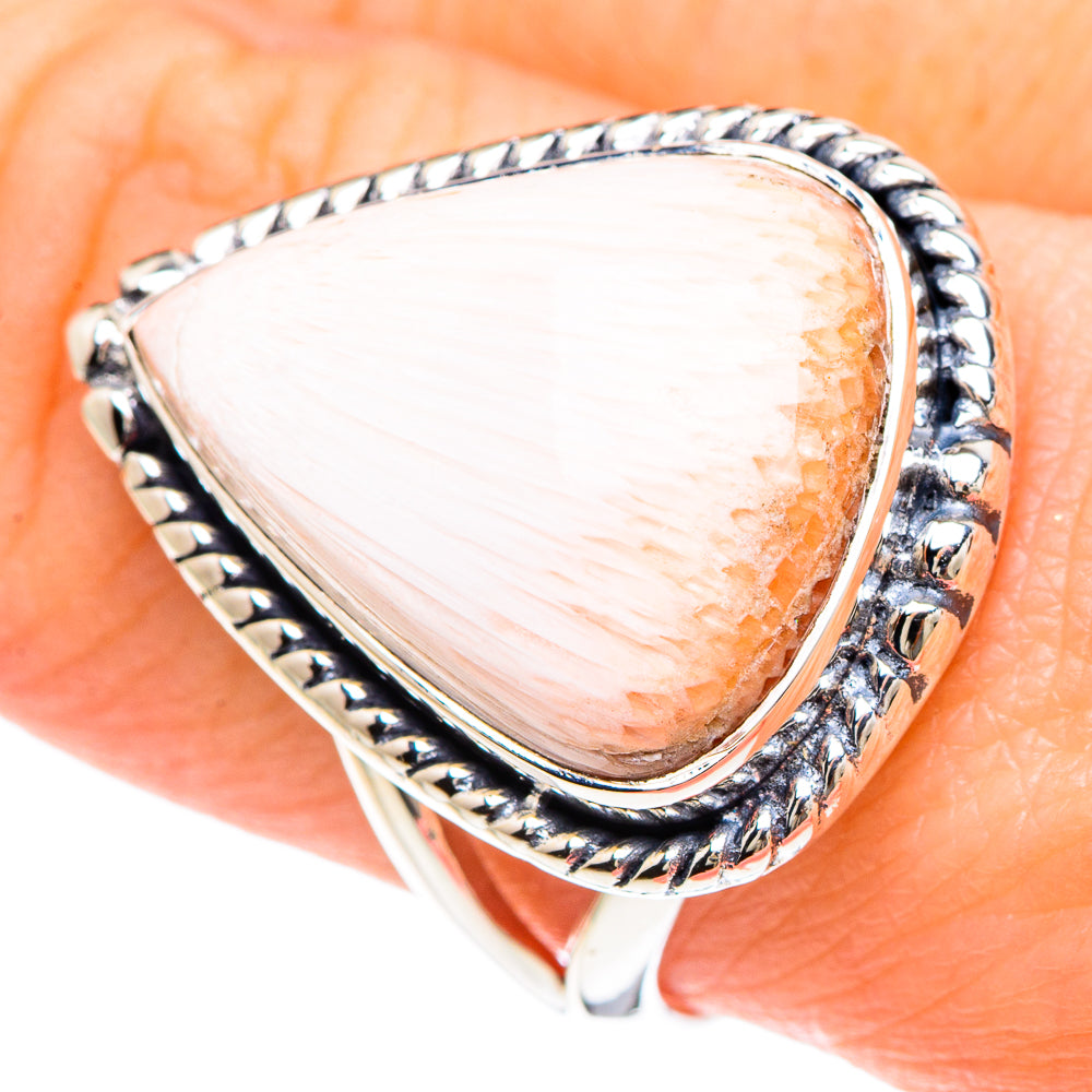 Scolecite Rings handcrafted by Ana Silver Co - RING92203