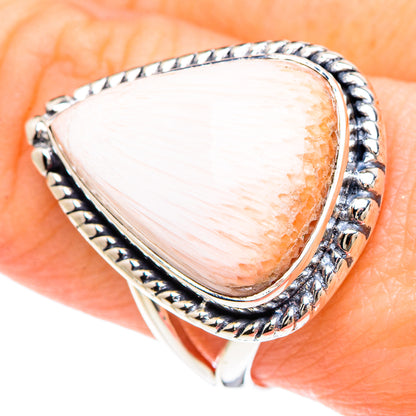 Scolecite Rings handcrafted by Ana Silver Co - RING92203