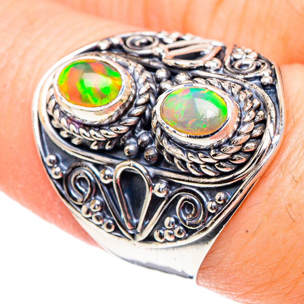 Ethiopian Opal Rings handcrafted by Ana Silver Co - RING92214