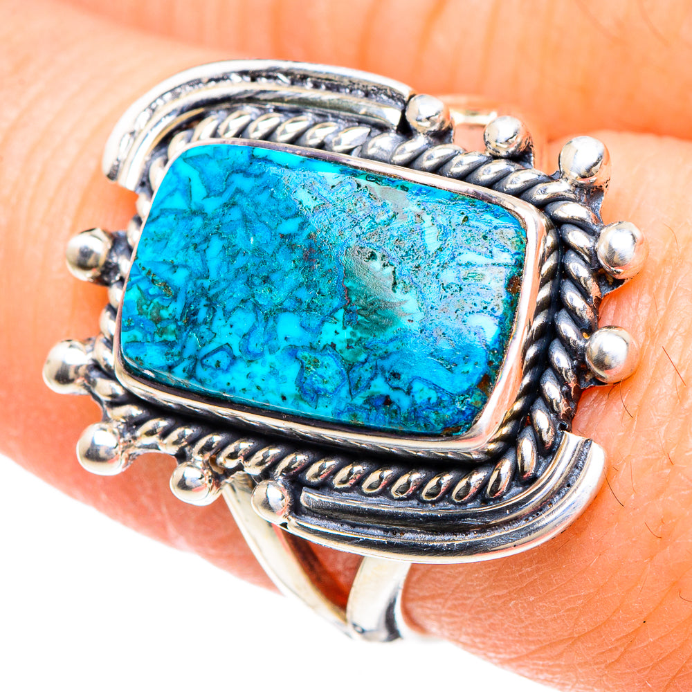 Chrysocolla Rings handcrafted by Ana Silver Co - RING92215