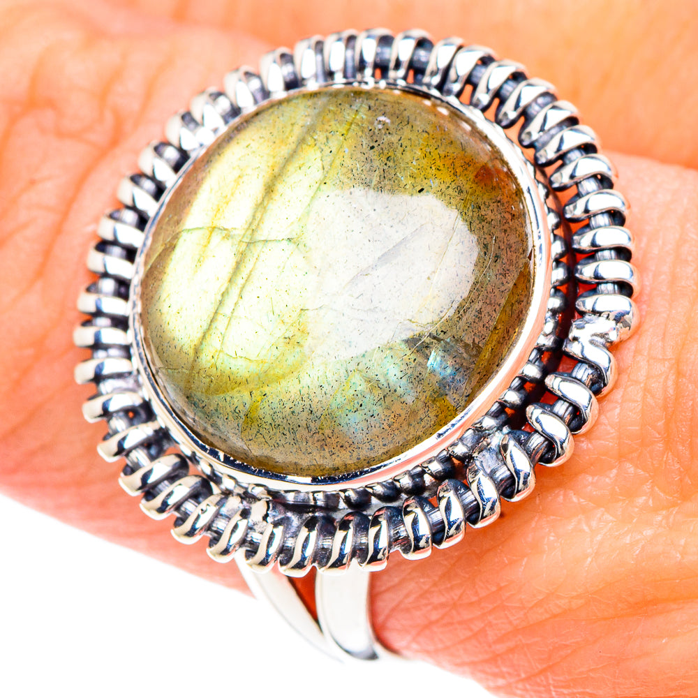 Labradorite Rings handcrafted by Ana Silver Co - RING92218