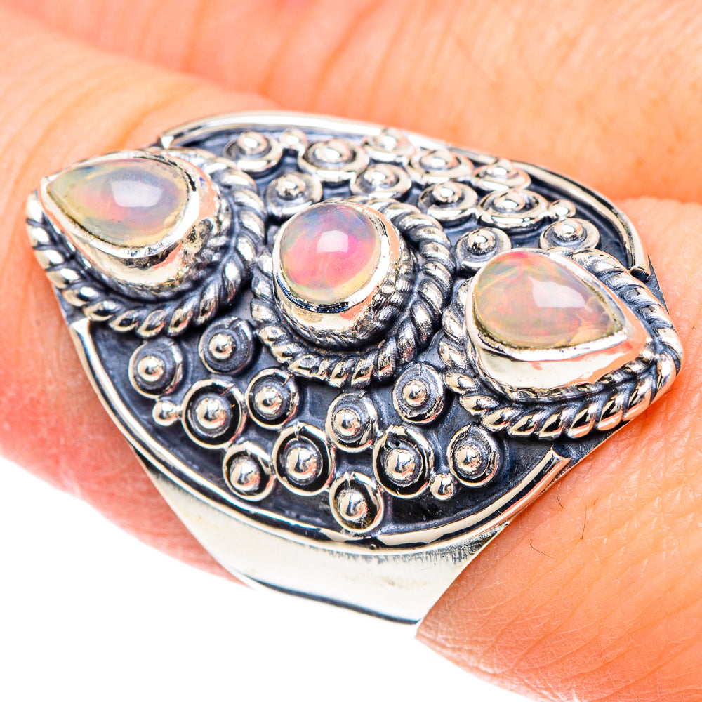 Ethiopian Opal Rings handcrafted by Ana Silver Co - RING92234