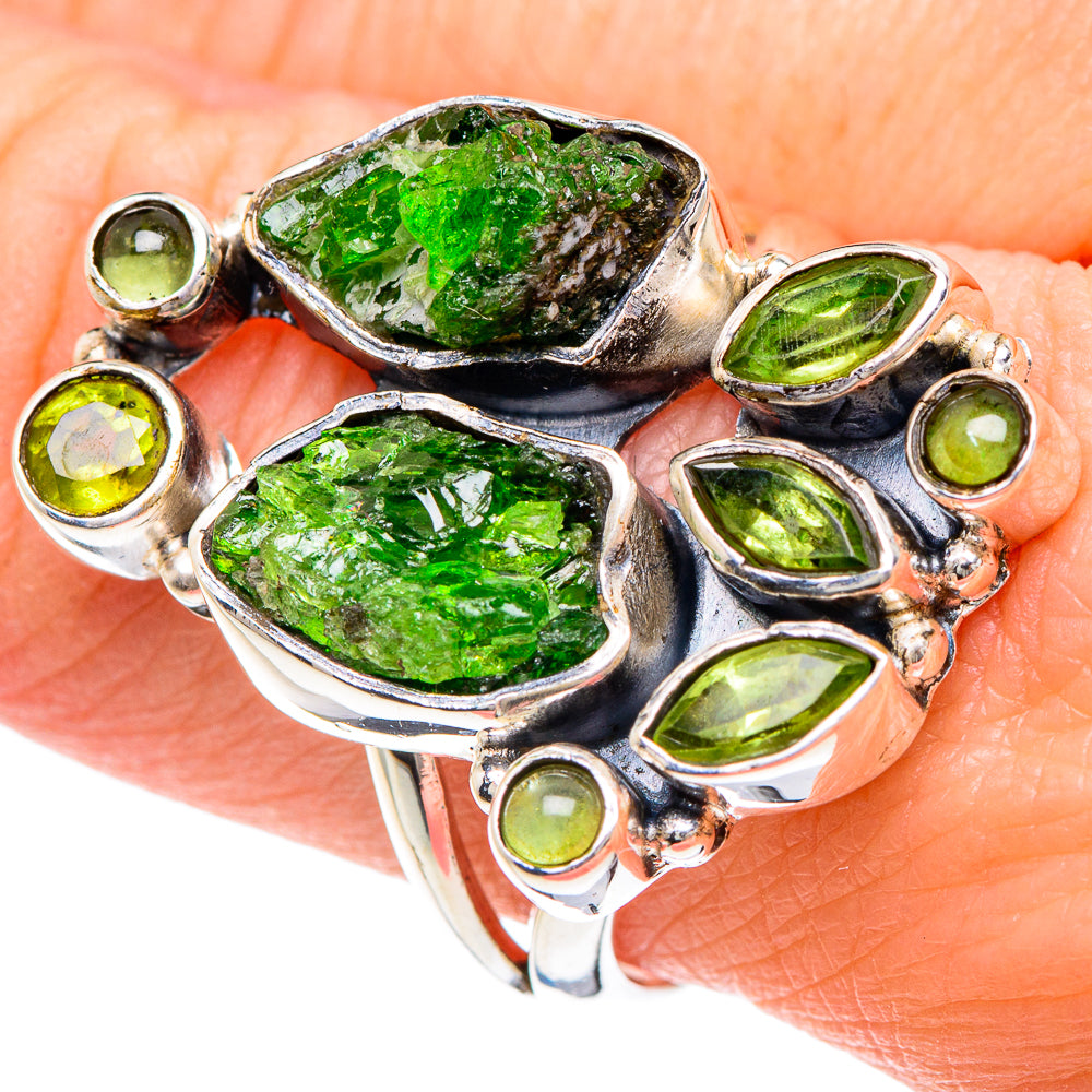 Chrome Diopside Rings handcrafted by Ana Silver Co - RING92239