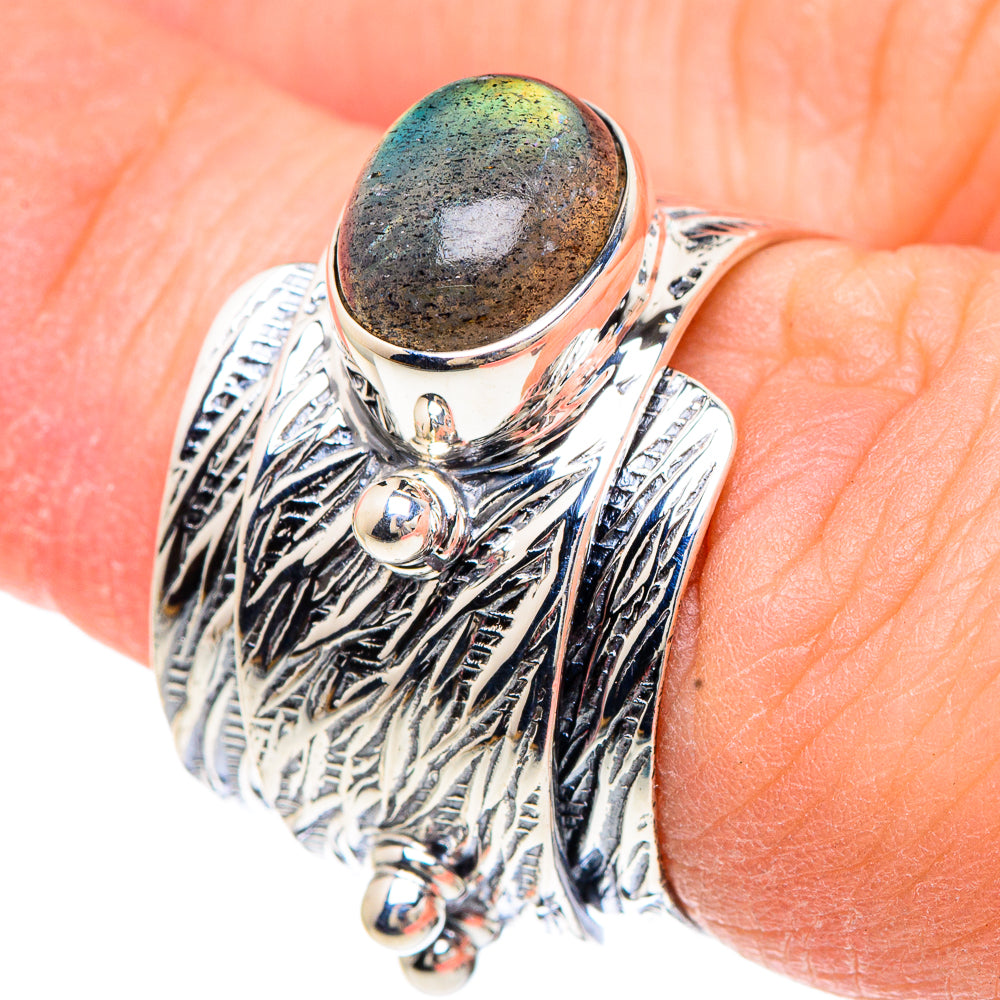 Labradorite Rings handcrafted by Ana Silver Co - RING92240