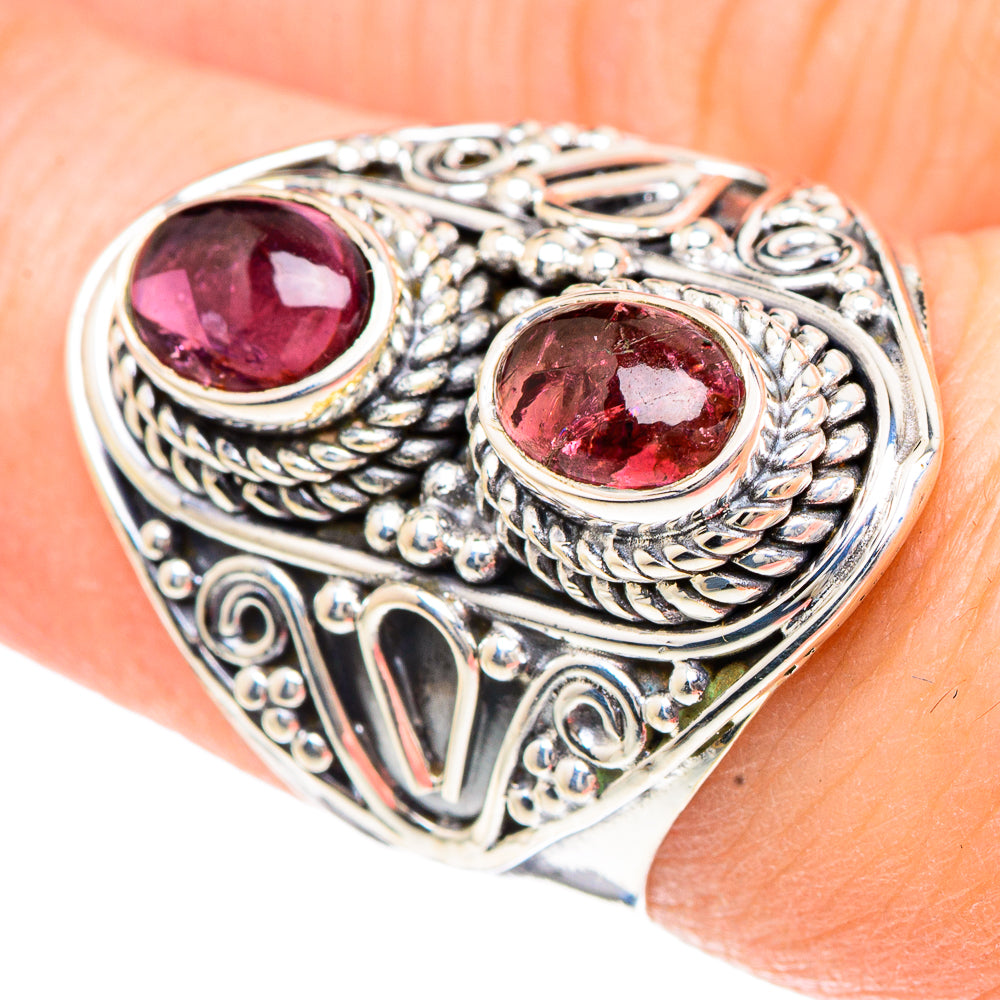 Pink Tourmaline Rings handcrafted by Ana Silver Co - RING92245
