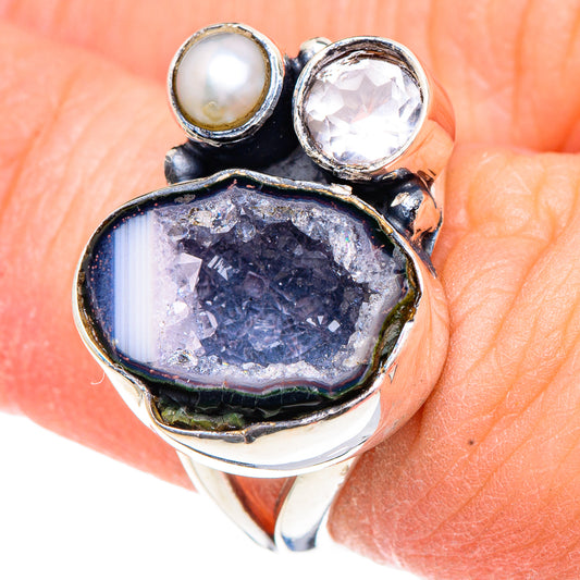 Coconut Geode Slice Rings handcrafted by Ana Silver Co - RING92250