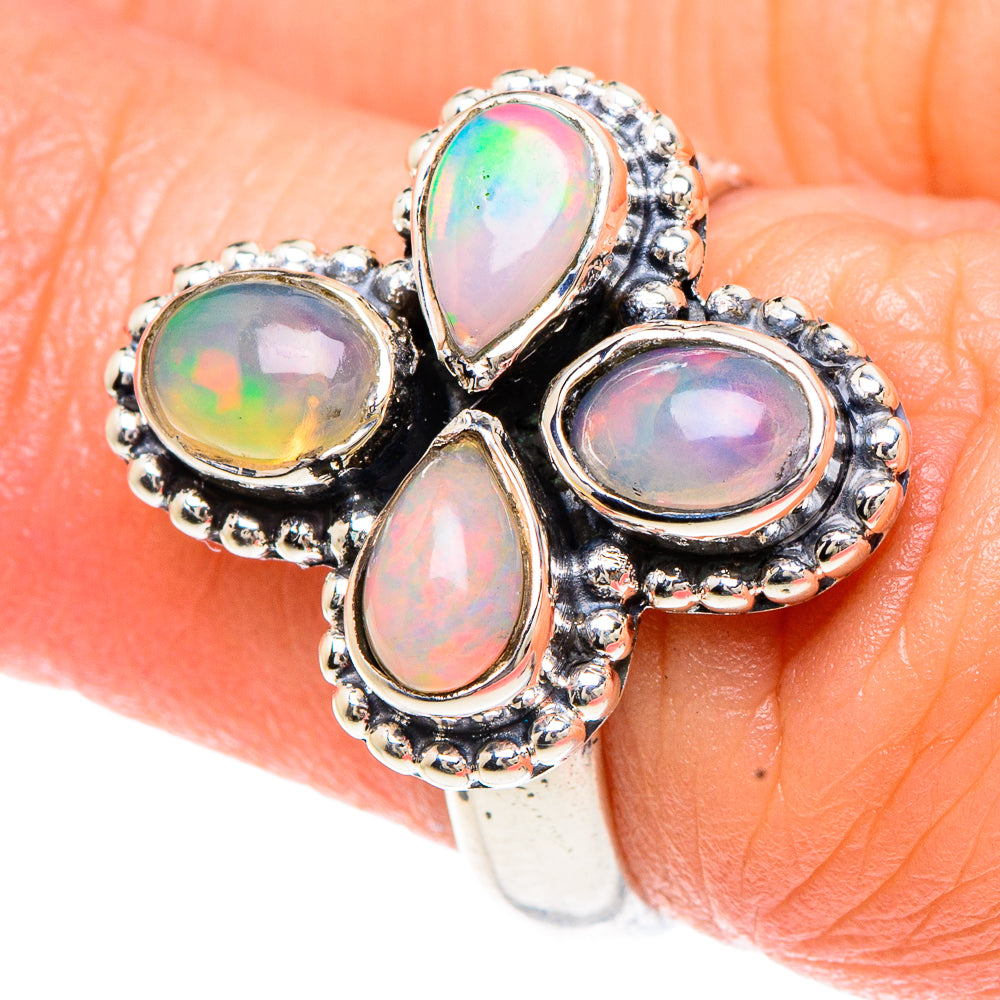 Ethiopian Opal Rings handcrafted by Ana Silver Co - RING92254