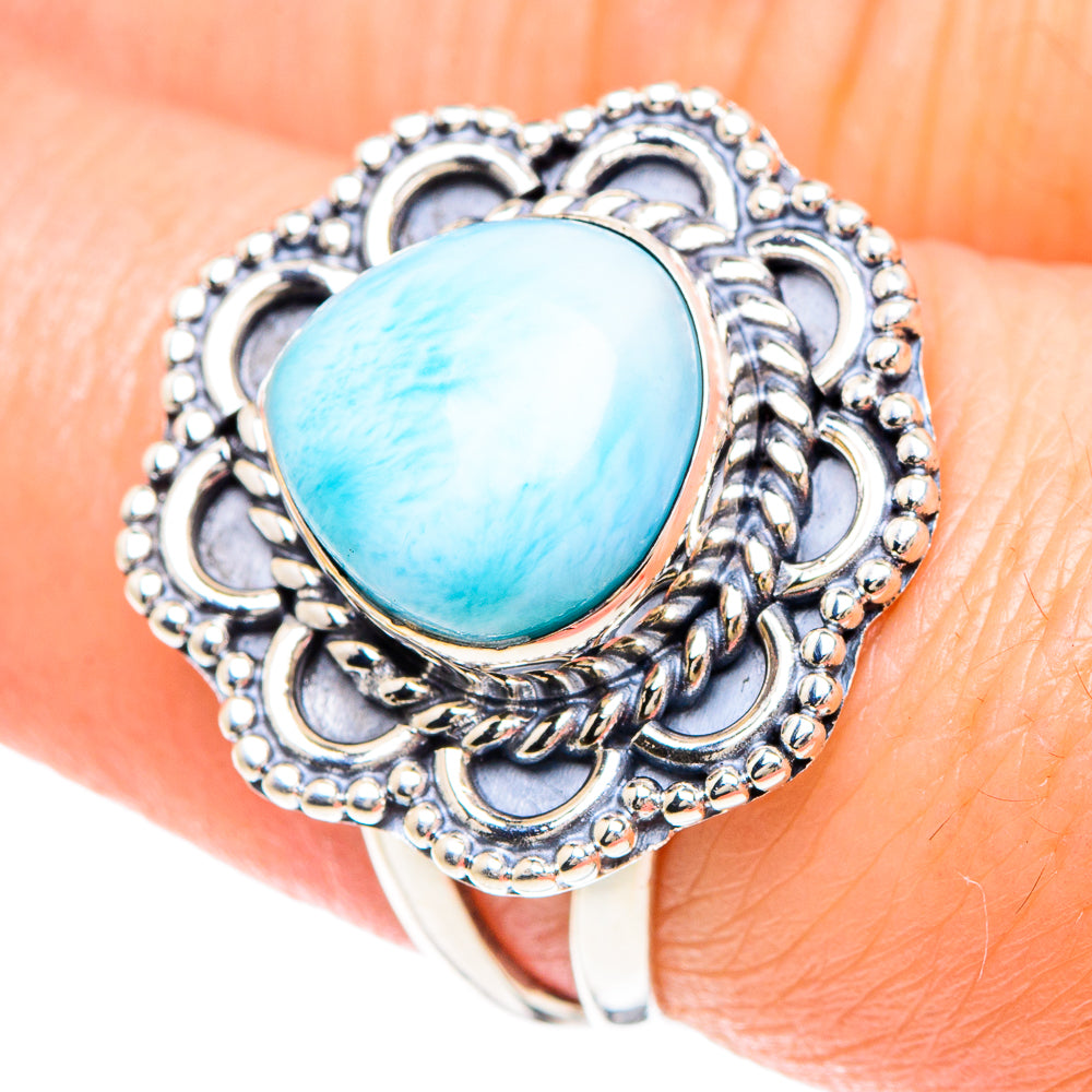 Larimar Rings handcrafted by Ana Silver Co - RING92257