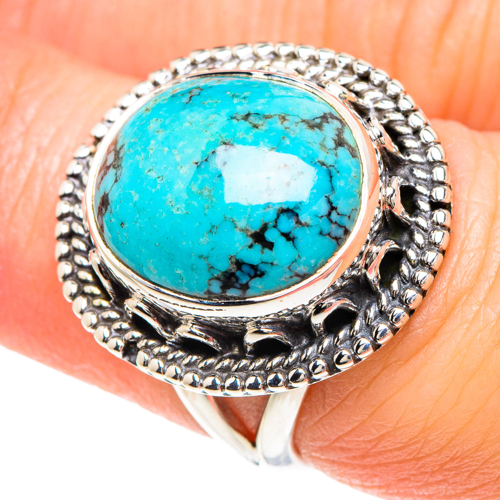 Tibetan Turquoise Rings handcrafted by Ana Silver Co - RING92259