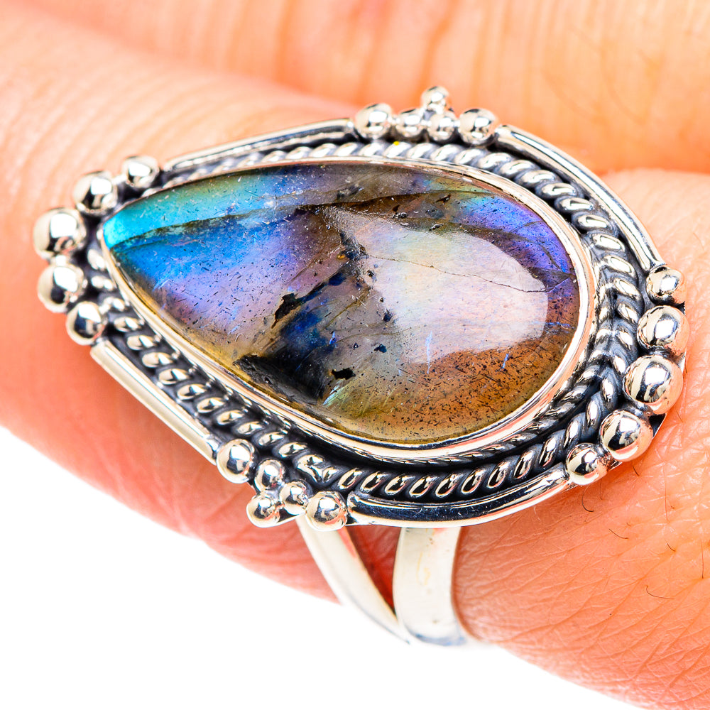 Labradorite Rings handcrafted by Ana Silver Co - RING92264