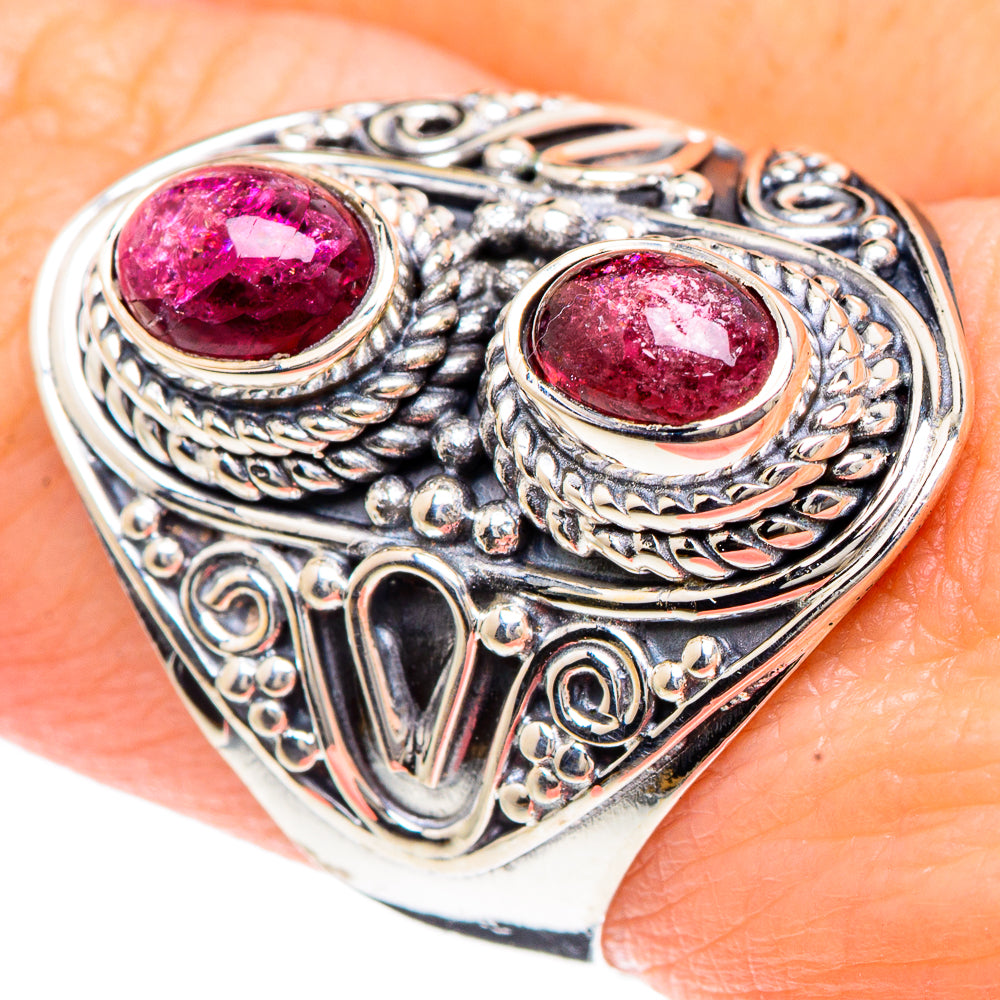 Pink Tourmaline Rings handcrafted by Ana Silver Co - RING92271
