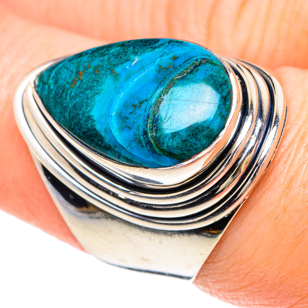Chrysocolla Rings handcrafted by Ana Silver Co - RING92278