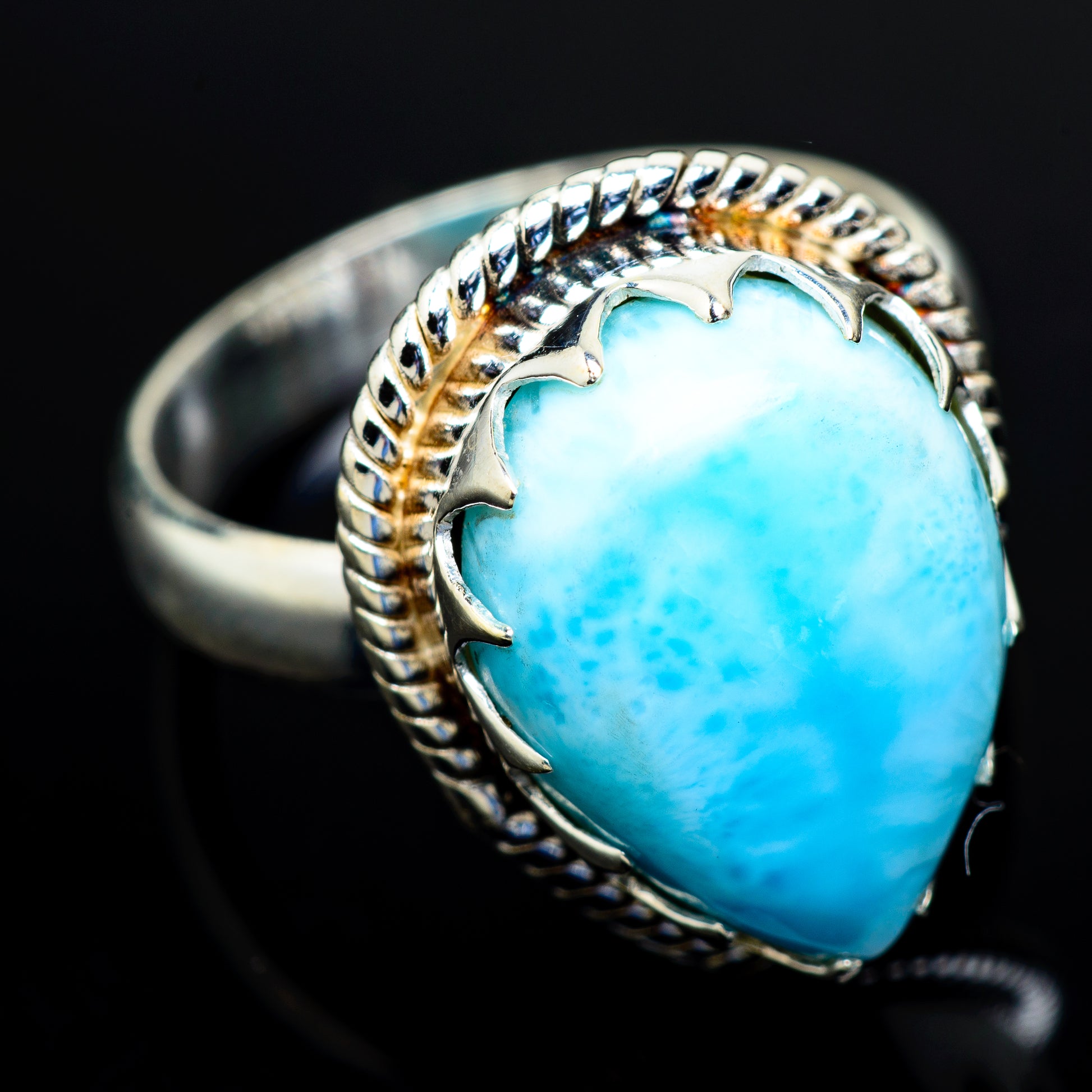 Larimar Rings handcrafted by Ana Silver Co - RING9227