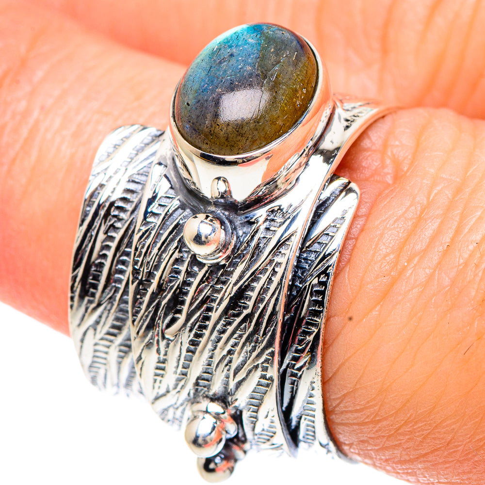 Labradorite Rings handcrafted by Ana Silver Co - RING92280