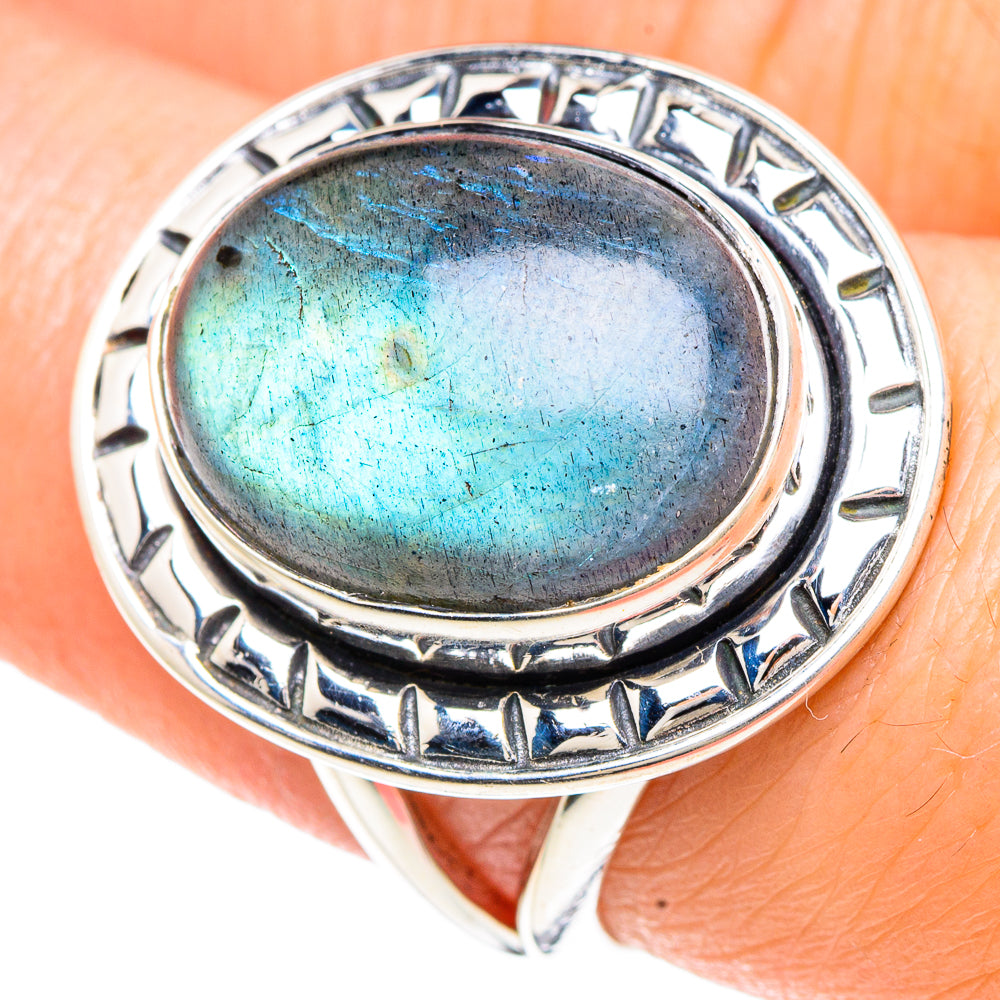 Labradorite Rings handcrafted by Ana Silver Co - RING92281
