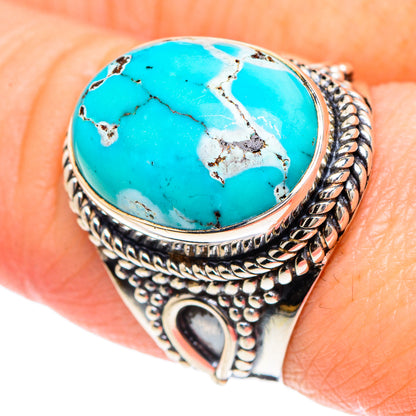 Tibetan Turquoise Rings handcrafted by Ana Silver Co - RING92284