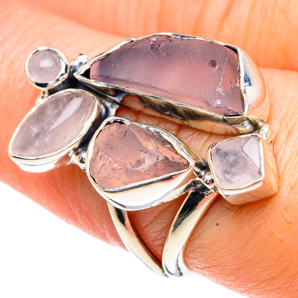 Rose Quartz Rings handcrafted by Ana Silver Co - RING92288