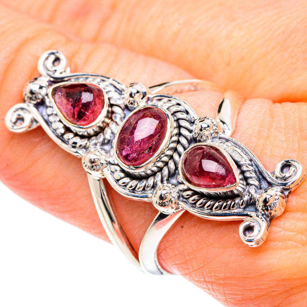 Pink Tourmaline Rings handcrafted by Ana Silver Co - RING92289
