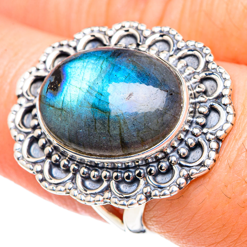 Labradorite Rings handcrafted by Ana Silver Co - RING92296
