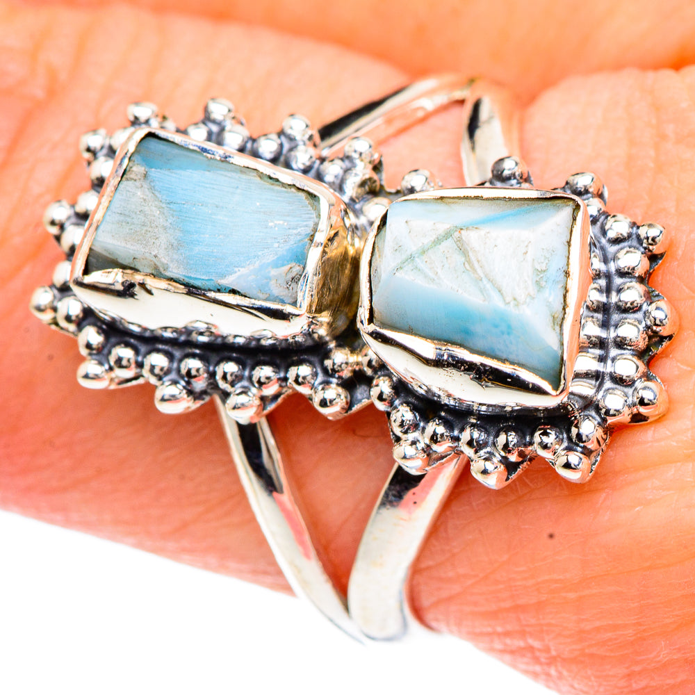 Larimar Rings handcrafted by Ana Silver Co - RING92297