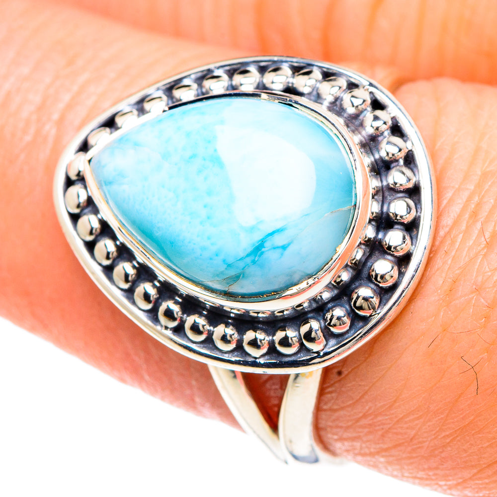 Larimar Rings handcrafted by Ana Silver Co - RING92298