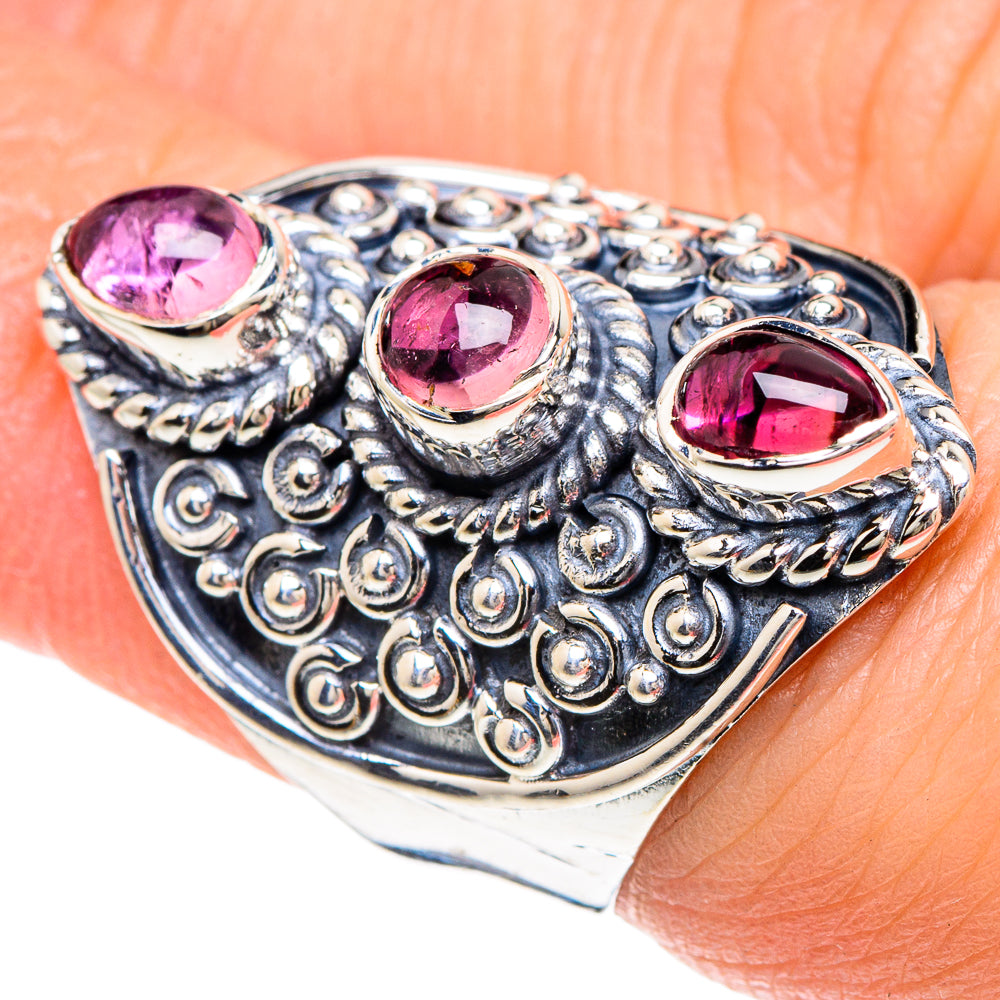 Pink Tourmaline Rings handcrafted by Ana Silver Co - RING92300
