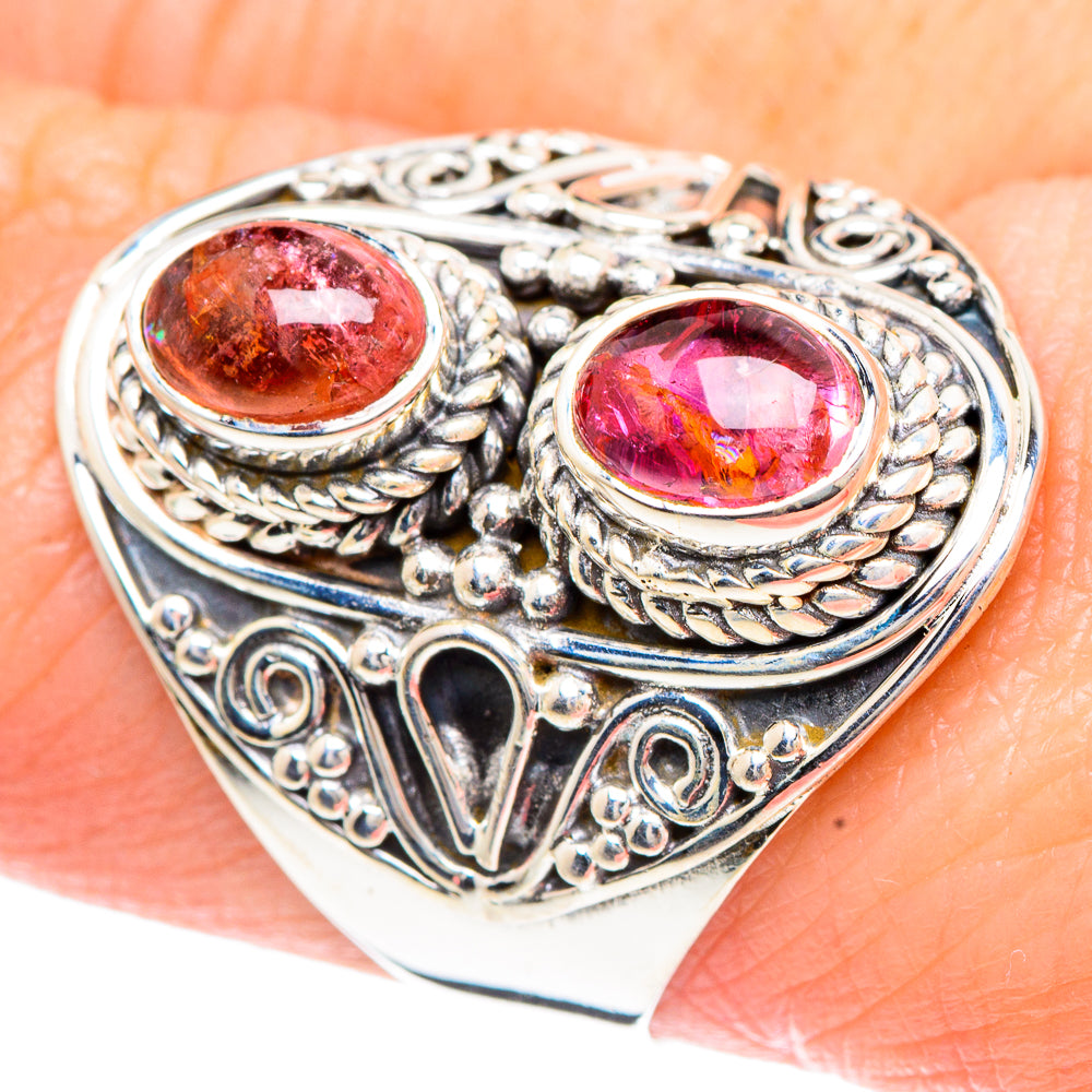 Pink Tourmaline Rings handcrafted by Ana Silver Co - RING92303