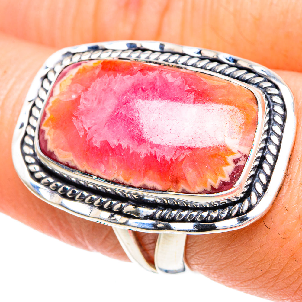 Rhodochrosite Rings handcrafted by Ana Silver Co - RING92304