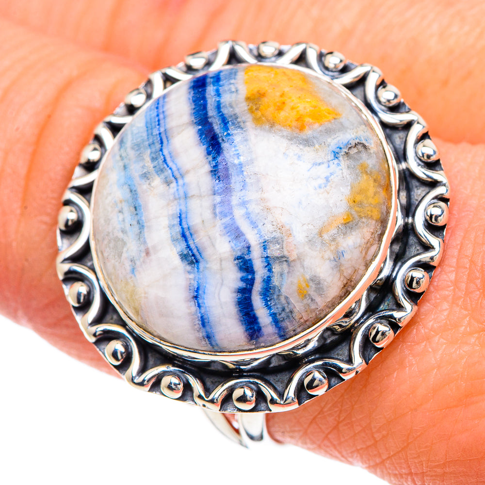 Blue Scheelite Rings handcrafted by Ana Silver Co - RING92322
