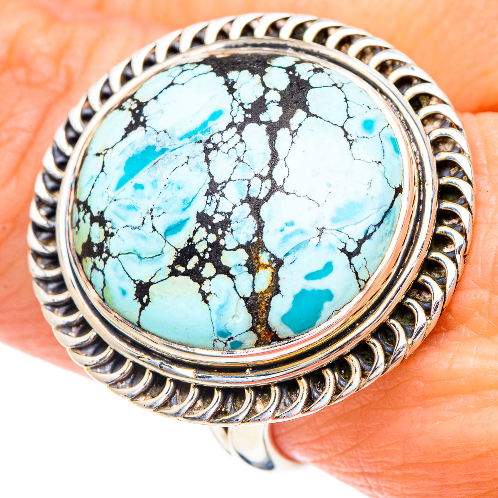 Tibetan Turquoise Rings handcrafted by Ana Silver Co - RING92325