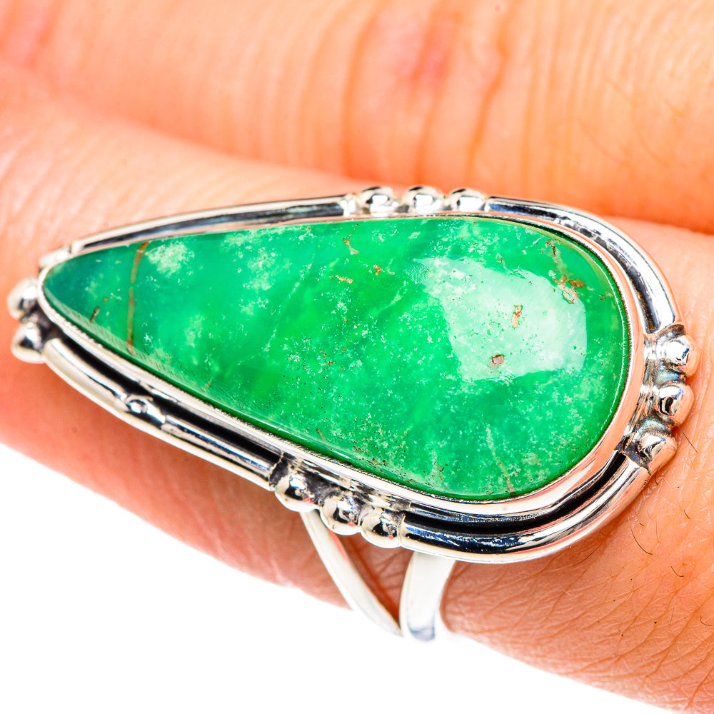 Chrysoprase Rings handcrafted by Ana Silver Co - RING92331