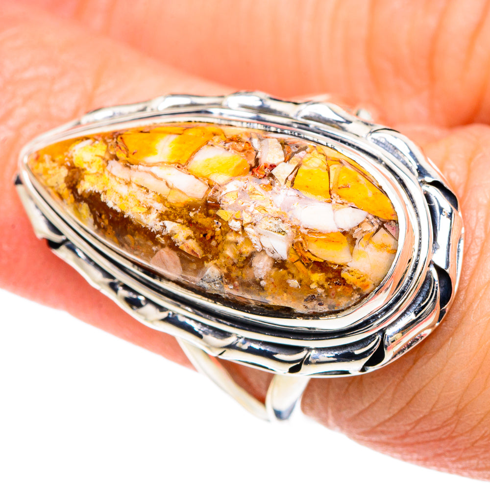 Brecciated Mookaite Rings handcrafted by Ana Silver Co - RING92340
