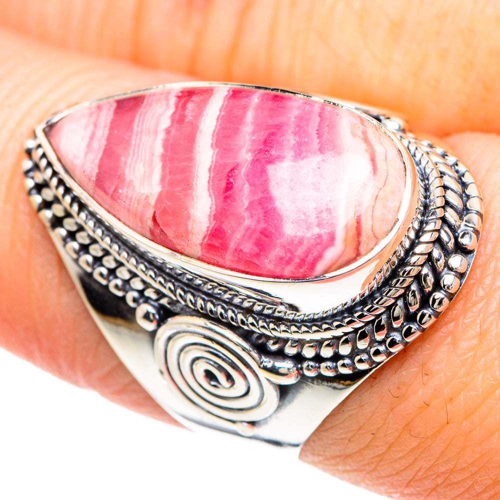 Rhodochrosite Rings handcrafted by Ana Silver Co - RING92341