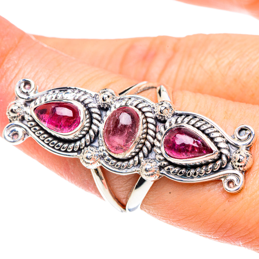 Pink Tourmaline Rings handcrafted by Ana Silver Co - RING92343