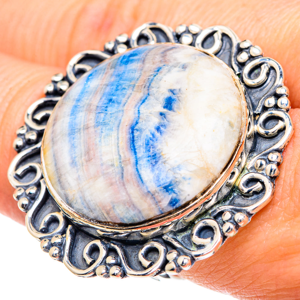 Blue Scheelite Rings handcrafted by Ana Silver Co - RING92353
