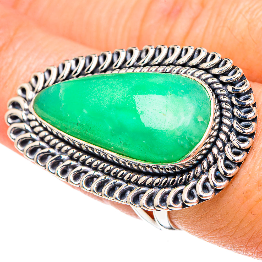 Chrysoprase Rings handcrafted by Ana Silver Co - RING92360