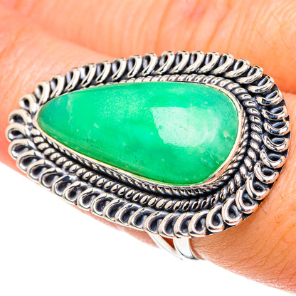 Chrysoprase Rings handcrafted by Ana Silver Co - RING92360