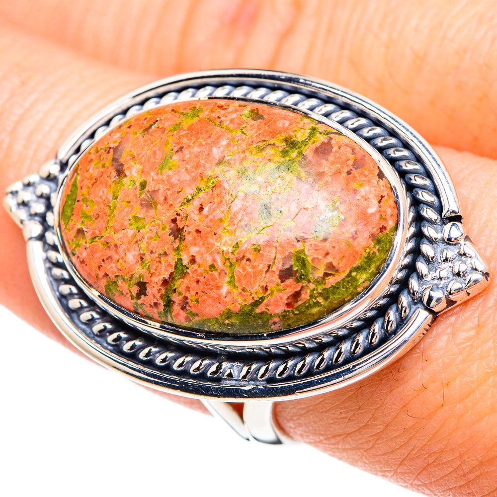 Unakite Rings handcrafted by Ana Silver Co - RING92365