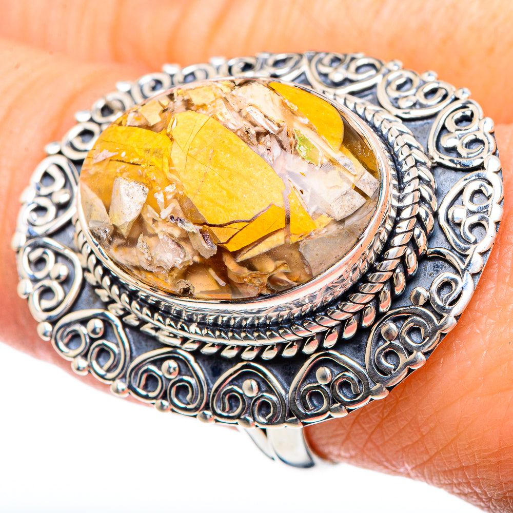 Brecciated Mookaite Rings handcrafted by Ana Silver Co - RING92371