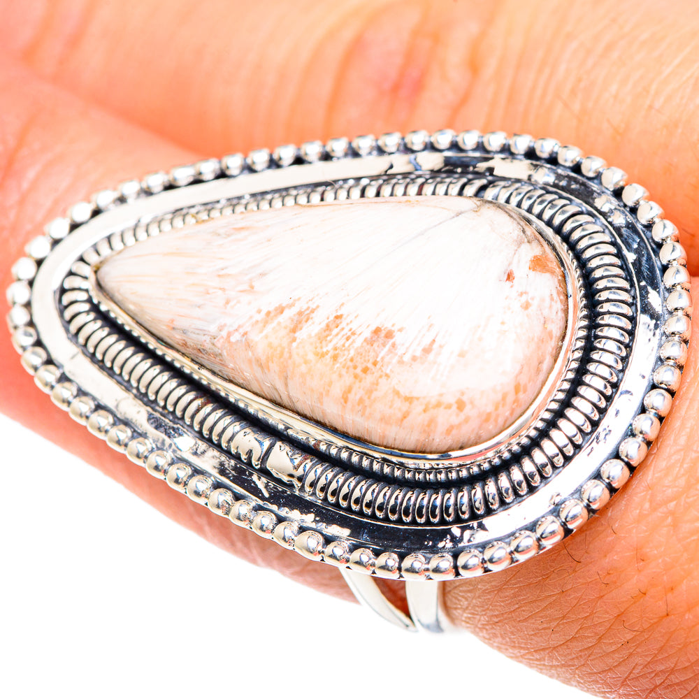 Scolecite Rings handcrafted by Ana Silver Co - RING92372