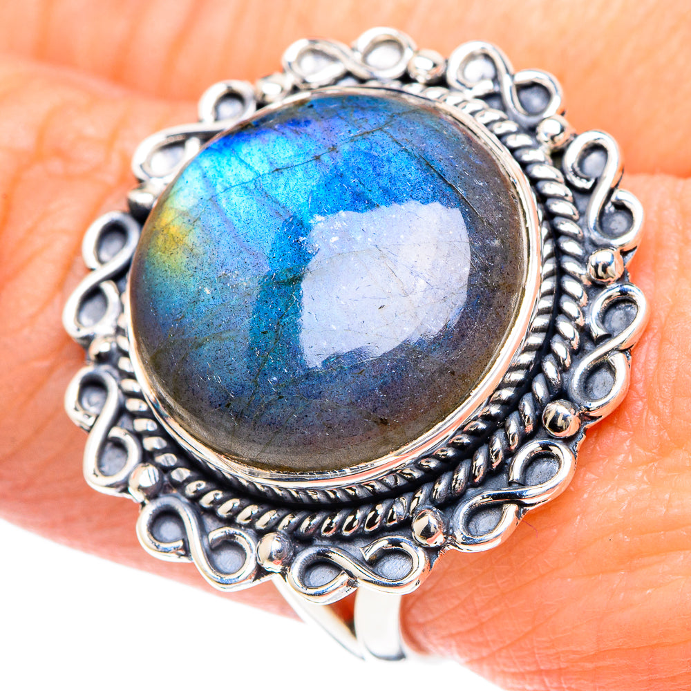 Labradorite Rings handcrafted by Ana Silver Co - RING92390