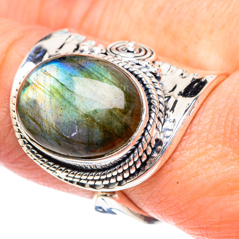 Labradorite Rings handcrafted by Ana Silver Co - RING92391