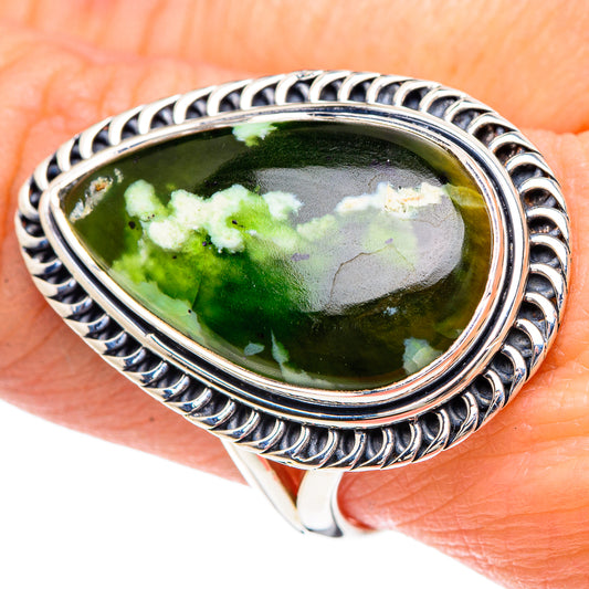 Australian Green Opal Rings handcrafted by Ana Silver Co - RING92394