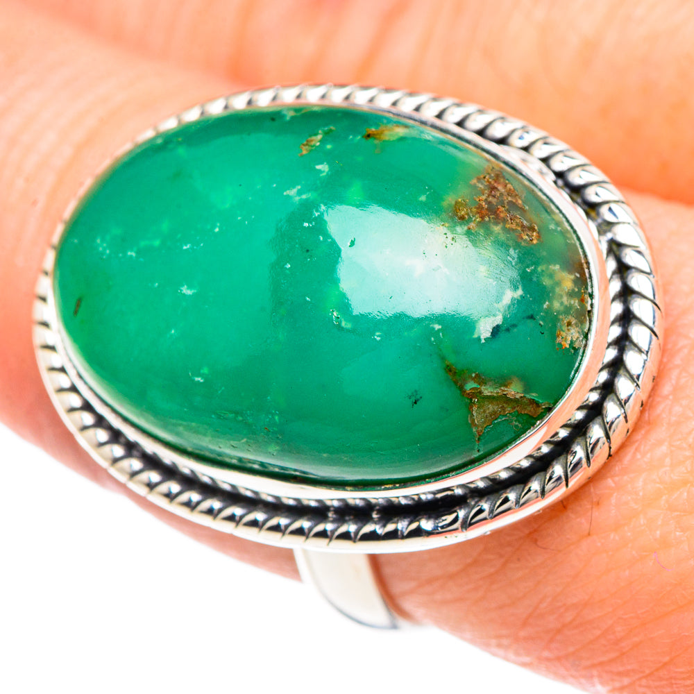 Chrysoprase Rings handcrafted by Ana Silver Co - RING92396