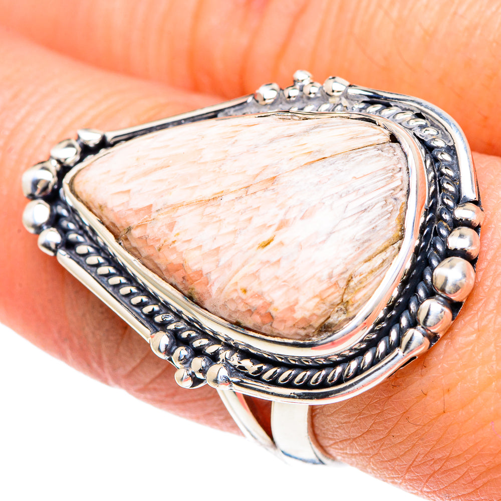 Scolecite Rings handcrafted by Ana Silver Co - RING92404