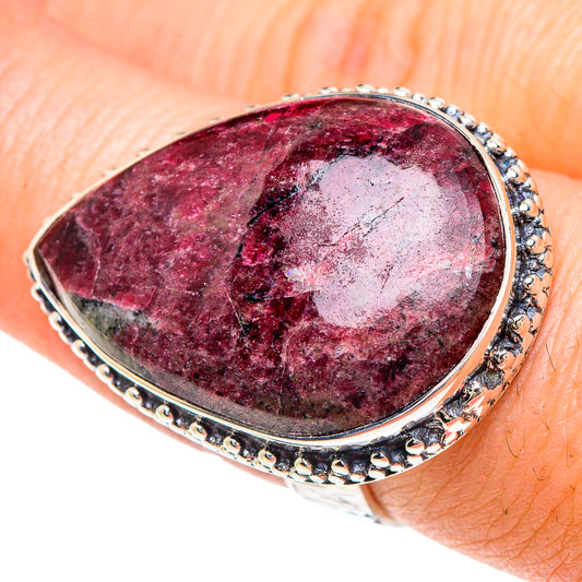 Russian Eudialyte Rings handcrafted by Ana Silver Co - RING92407