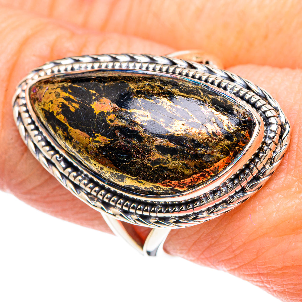 Pyrite Agate Rings handcrafted by Ana Silver Co - RING92408